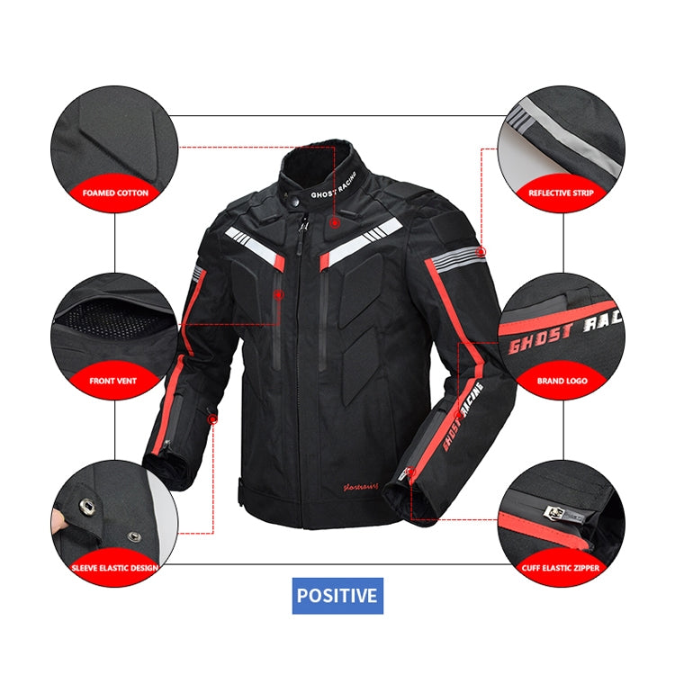 Ghost Racing GR-Y07 Chaqueta Ciclismo Motocicleta Cuatro Estaciones Anticaída