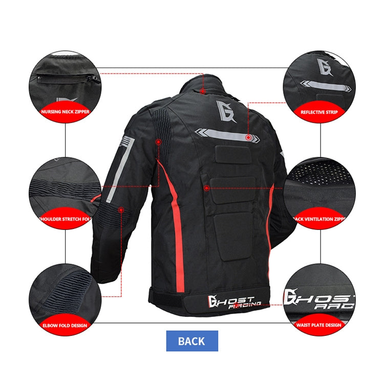 Ghost Racing GR-Y07 Chaqueta Ciclismo Motocicleta Cuatro Estaciones Anticaída