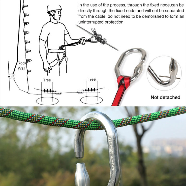 XINDA XD-Q9692 Hebilla Escalada 15kN Acero Inoxidable