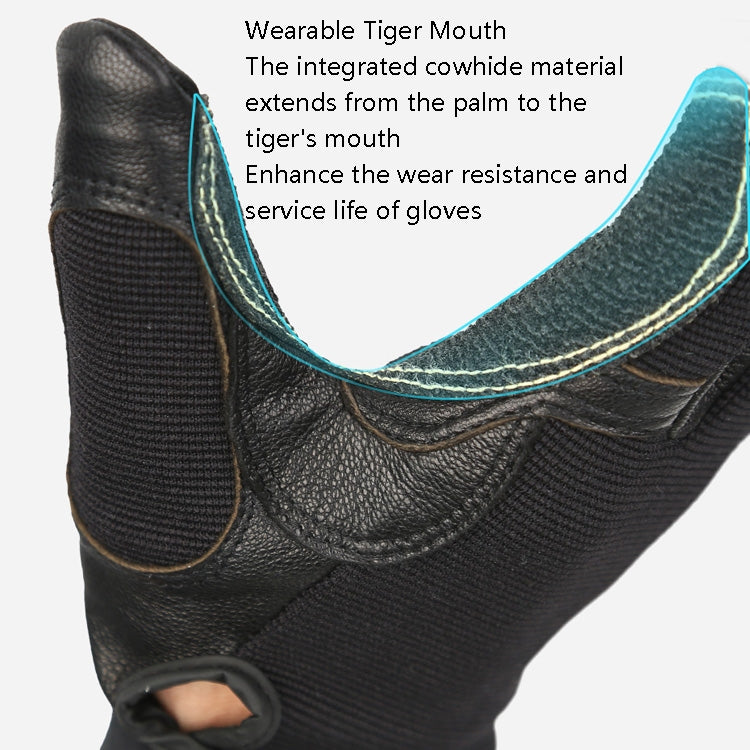 XINDA H-ST01 Guantes De Caída De Cuerda Cuero Suave