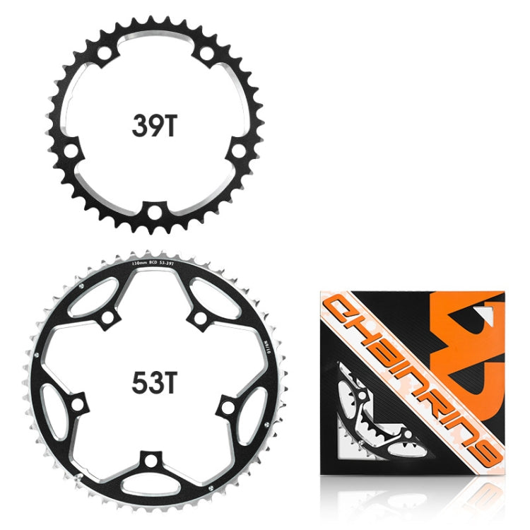 West Biking Engranaje Aluminio Carretera 53t-39t 2 Piezas
