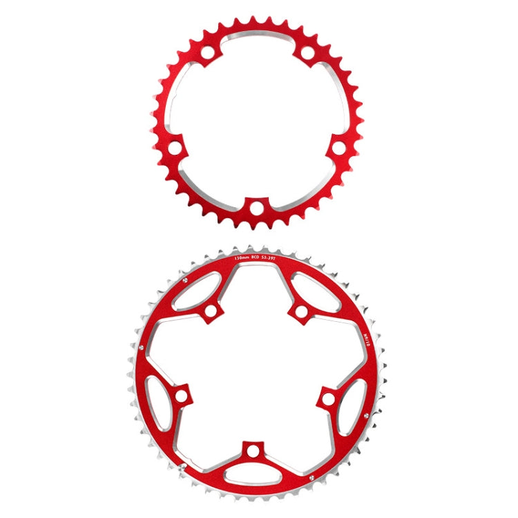 West Biking Engranaje Aluminio Carretera 53t-39t 2 Piezas