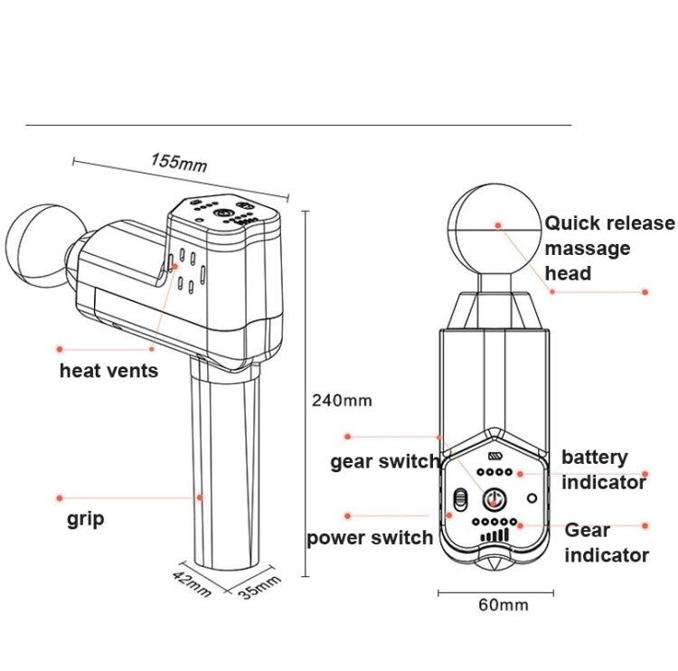 Booster T Pistola de Masaje Amplitud12mm Relajación UE
