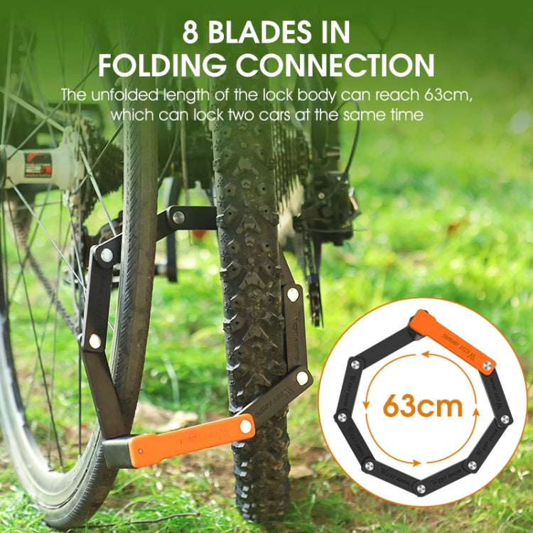 WEST BIKING Candado Cadena Plegable Ligero para Bicicleta