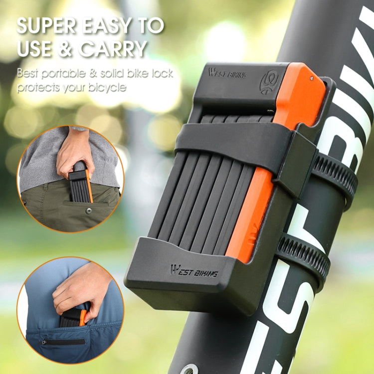 WEST BIKING Candado Cadena Plegable Ligero para Bicicleta