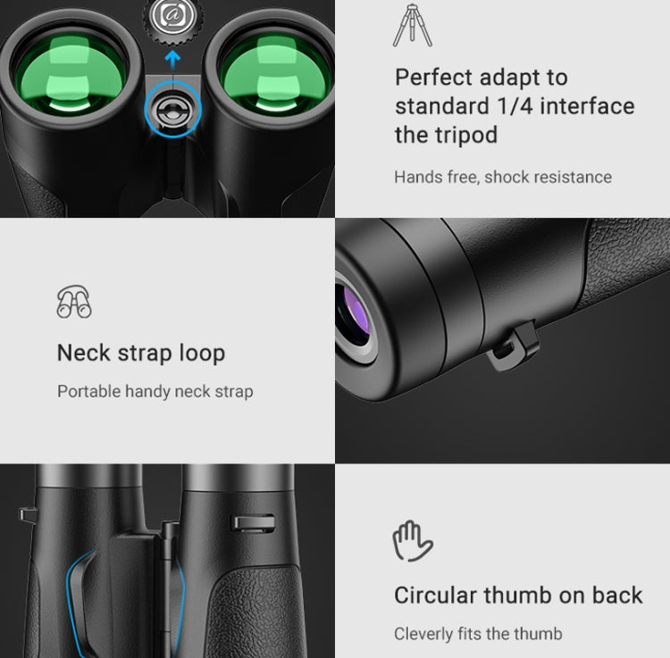 APEXEL 10x42 Binoculares Autoenfoque Portátiles Para Observación de Campo
