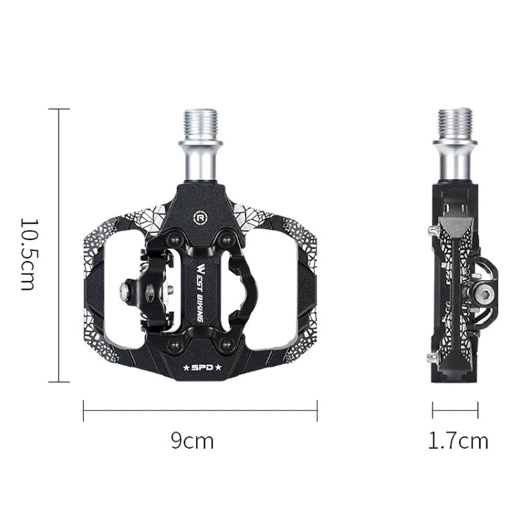 West Biking YP0802086 Pedales Aluminio Montaña Bloqueo Doble