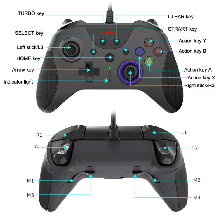 Ajazz AG110 Gamepad Para Xbox Con Vibración Dual Ajustable