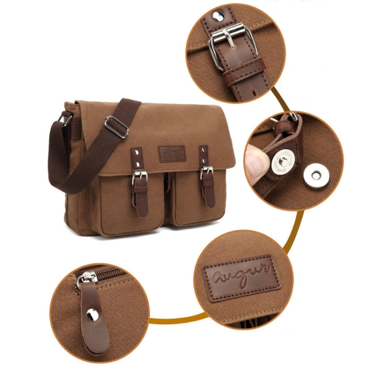 AUGUR Bolso Bandolera Lona Hombre Con Correa Ajustable