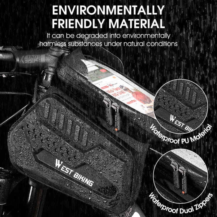 West Biking Bolsa Frontal Para Bicicleta Pantalla Táctil TPU