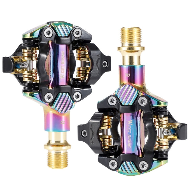 West Biking Pedales Autoblocantes MTB Aluminio Ligero Uso Dual Bloqueo
