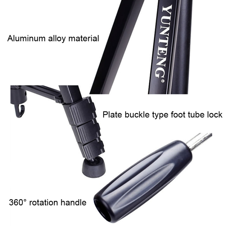 YUNTENG VCT-668RM Trípode de Cámara SLR Portátil 152 cm