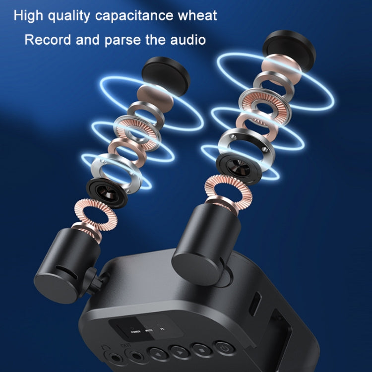 MAMEN Broadcast Luces de Micrófono Estéreo Multiángulo72LED