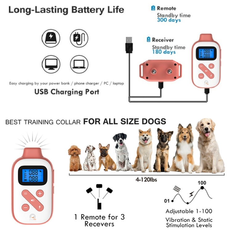 PaiPaitek PD523 Entrenador de Perros a Distancia 1000m