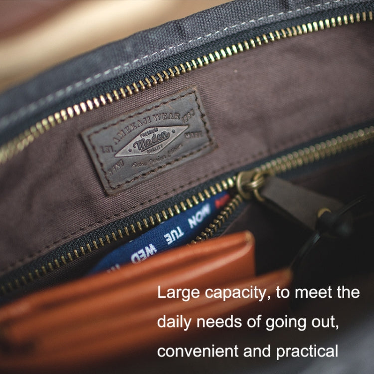Maden S1901202 Bolso Hombro Lona Encerada Correa Ajustable