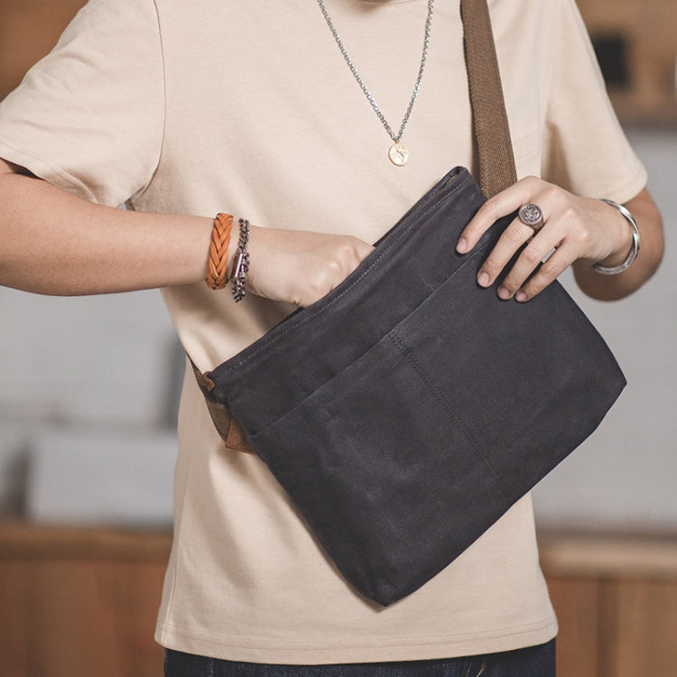 Maden S1901202 Bolso Hombro Lona Encerada Correa Ajustable