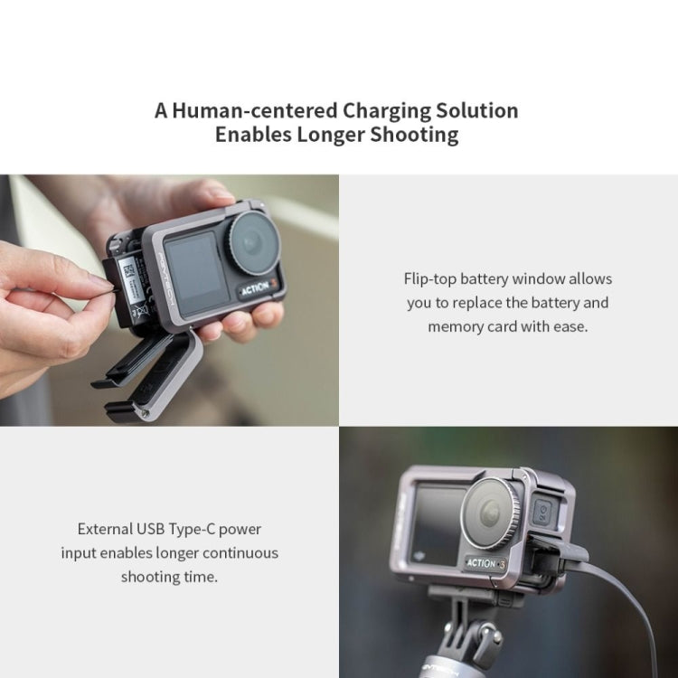 PGYTECH DJI Osmo Action 3 Marco Protector de Aleación de Aluminio