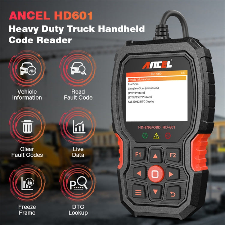 ANCEL HD601 24V Escáner De Diagnóstico Para Camiones Pesados Avanzado