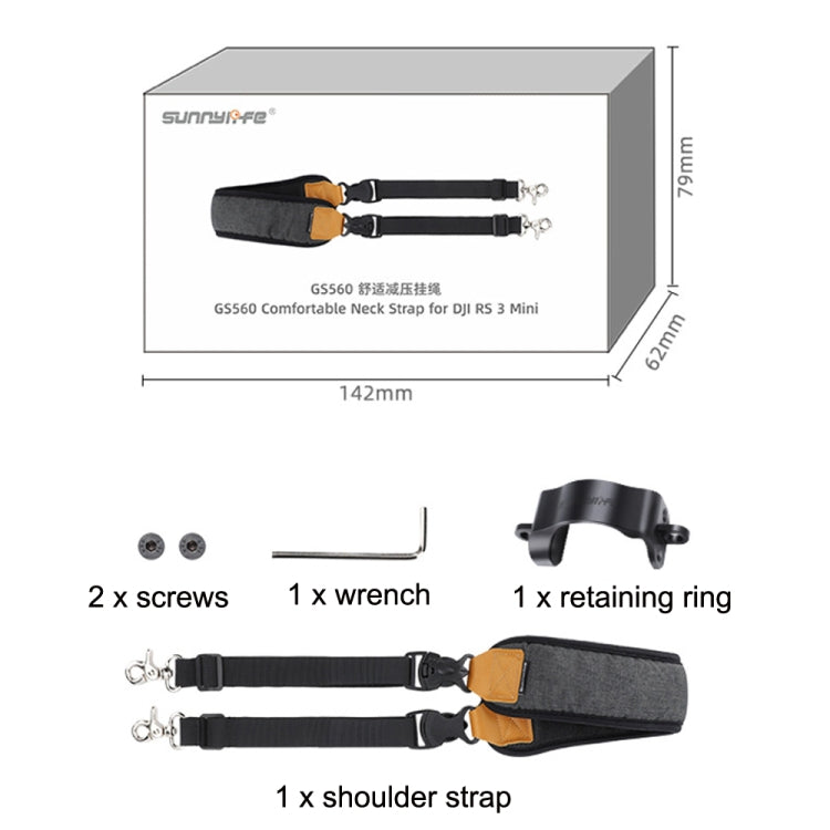 Sunnylife RO-GS560 Correa para DJI RS3 Mini Doble Hebilla