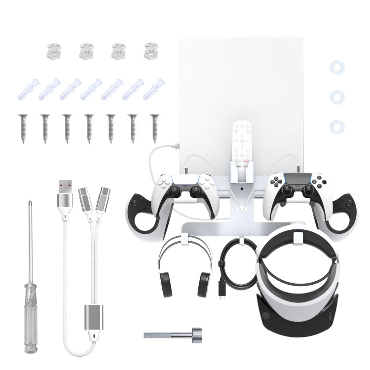 JYS JYS-P5163 Soporte Estante PS5 PSVR2 Casco Ordena Espacio