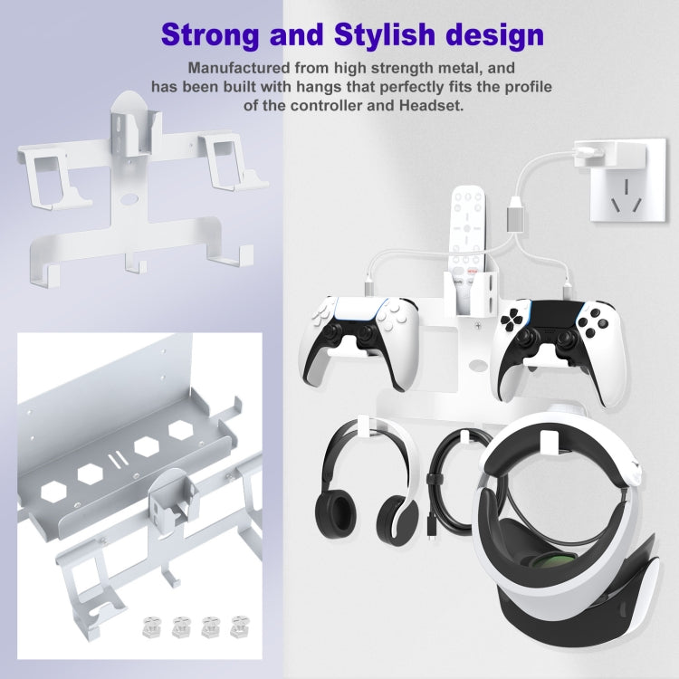 JYS JYS-P5163 Soporte Estante PS5 PSVR2 Casco Ordena Espacio