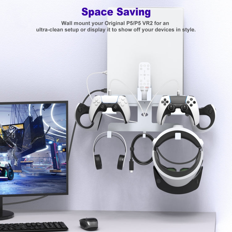 JYS JYS-P5163 Soporte Estante PS5 PSVR2 Casco Ordena Espacio