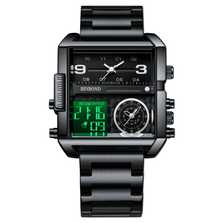 BINBOND B3332 Reloj Deportivo Cuadrado Cuarzo 30 Metros