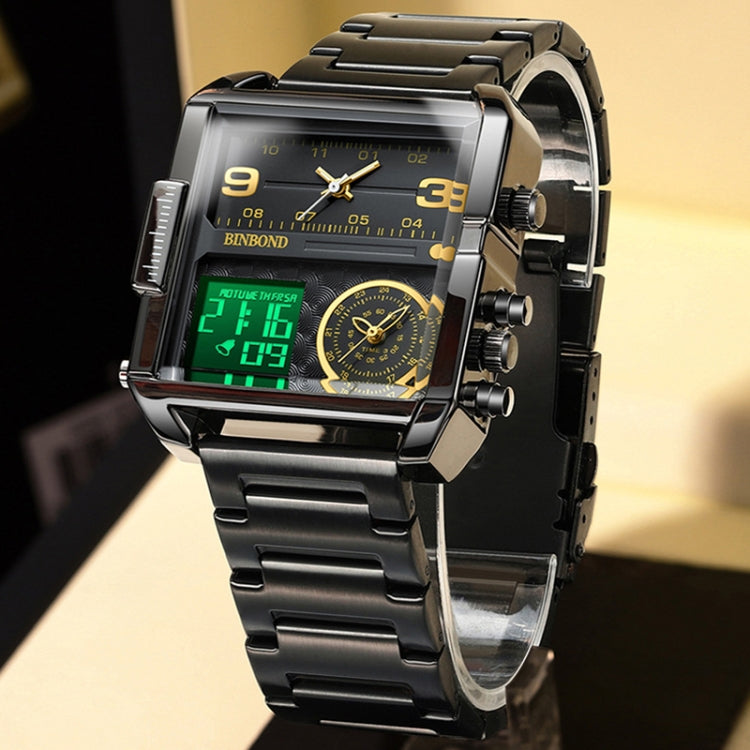 BINBOND B3332 Reloj Deportivo Cuadrado Cuarzo 30 Metros