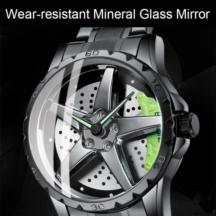 BINBOND D002 Car Hub Dial Reloj Hombre 30m Elegante