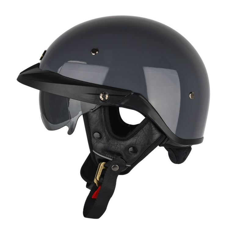 SOMAN Casco Moto Medio Ajustable Con Espejo Interior