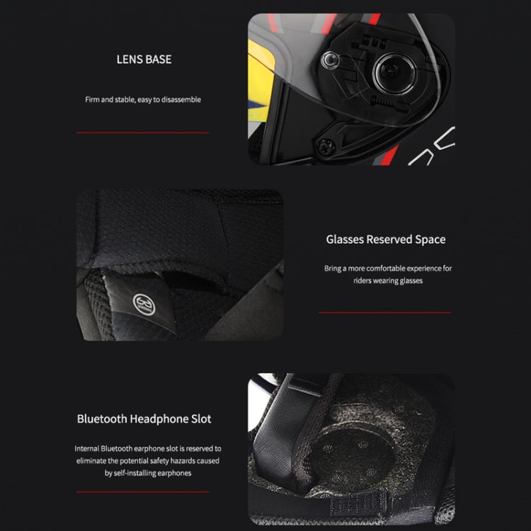 SOMAN Casco de Equitación Motocicleta Doble Lente HD Ajustable