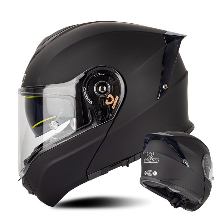SOMAN Racing Casco Moto Seguridad Doble Lente Supremo
