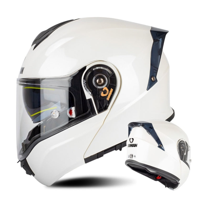 SOMAN Racing Casco Moto Seguridad Doble Lente Supremo
