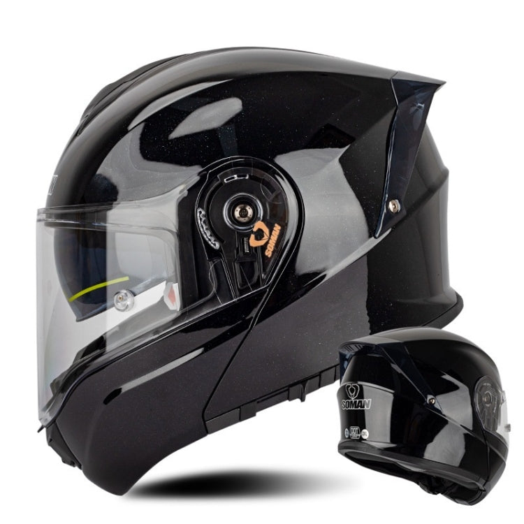 SOMAN Racing Casco Moto Seguridad Doble Lente Supremo