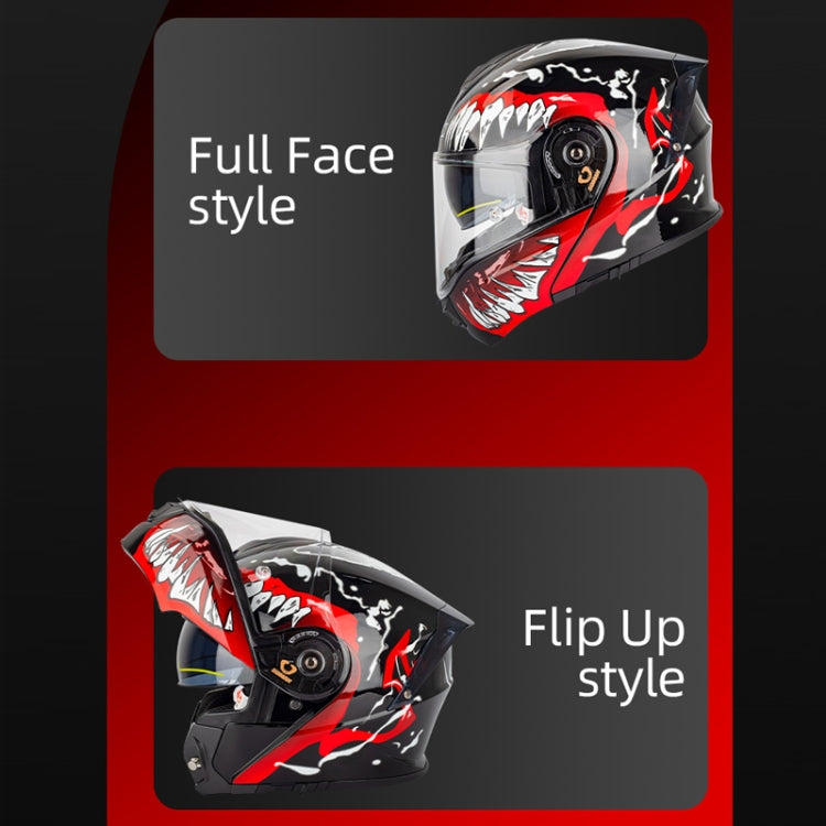 SOMAN Racing Casco Moto Seguridad Doble Lente Supremo