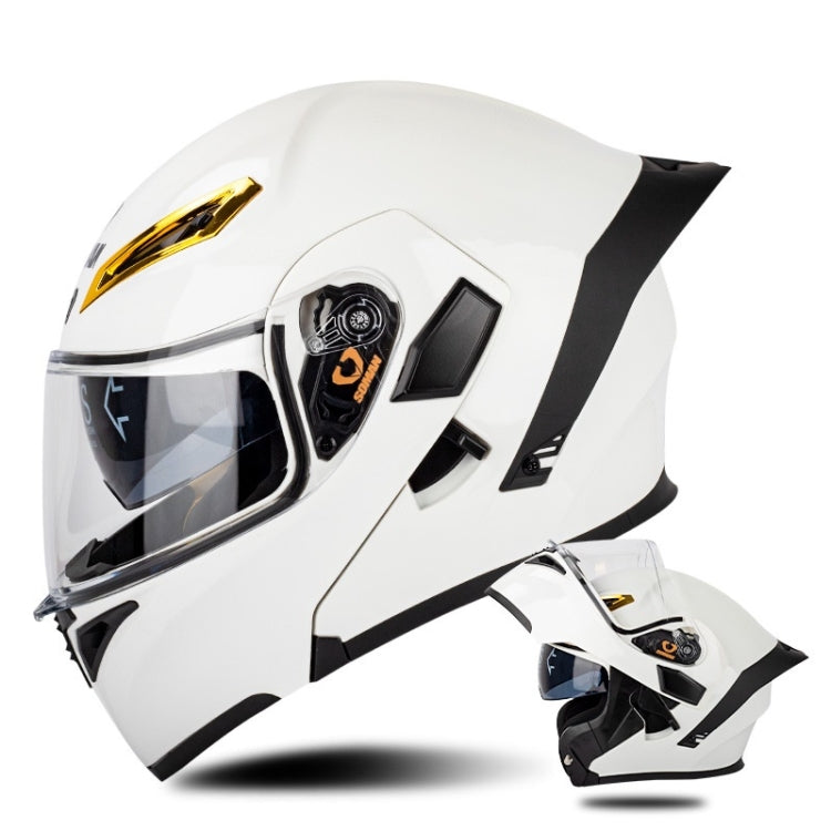 SOMAN Casco Integral Para Motocicleta Con Lentes Dobles Desmontables