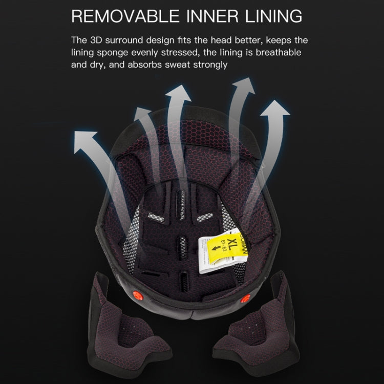 SOMAN Casco Integral Para Motocicleta Con Lentes Dobles Desmontables