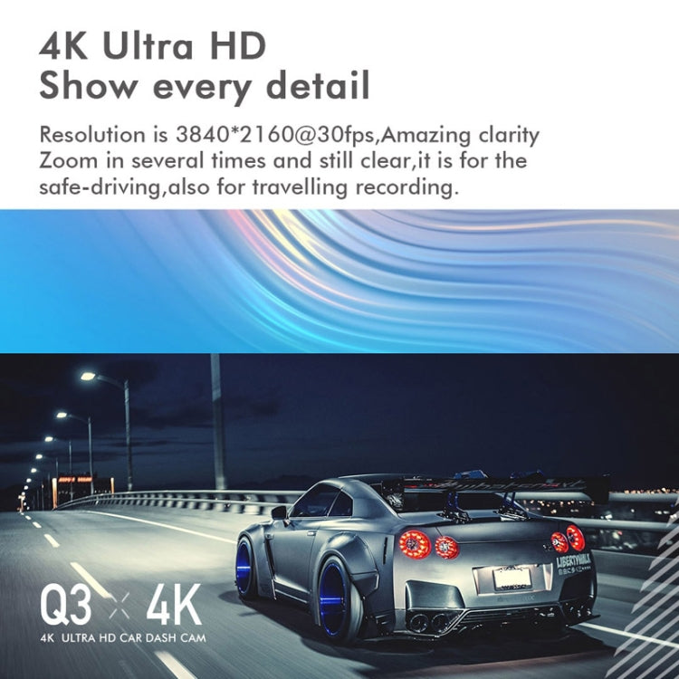 Anytek Q3 Grabadora De Conducción 4K Frontal Alta Calidad De Grabación