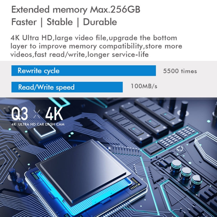 Anytek Q3 Grabadora De Conducción 4K Frontal Alta Calidad De Grabación