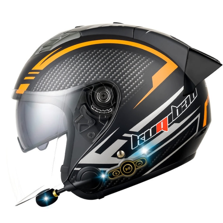 KUQIBAO Casco Motocicleta Bluetooth Doble Lente Confort