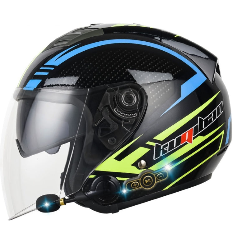 KUQIBAO Casco Motocicleta Bluetooth Doble Lente Confort