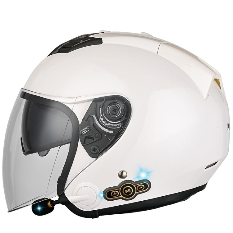 KUQIBAO Casco Motocicleta Bluetooth Doble Lente Confort