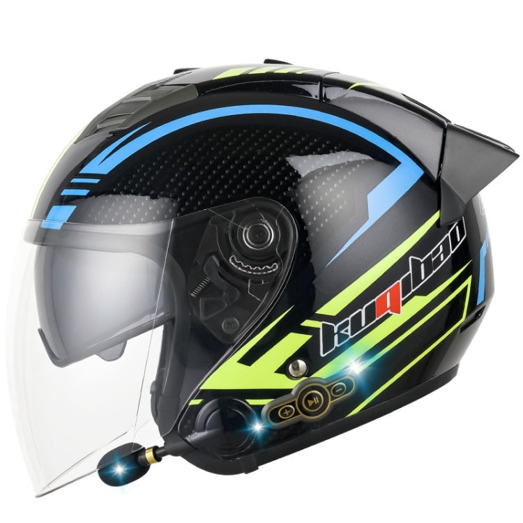 KUQIBAO Casco Motocicleta Bluetooth Doble Lente Confort