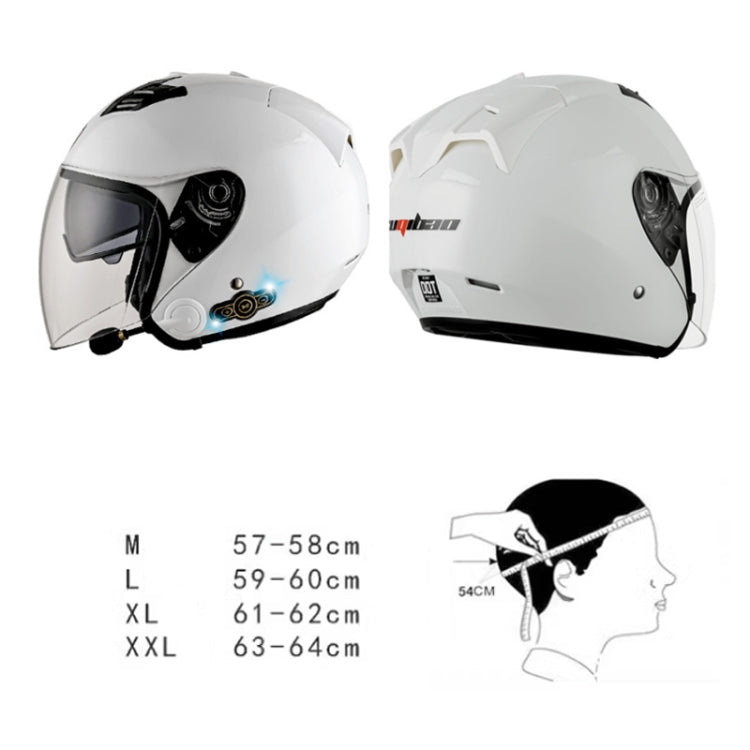 KUQIBAO Casco Motocicleta Bluetooth Doble Lente Confort