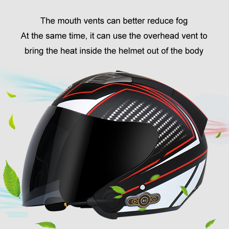 KUQIBAO Casco Motocicleta Bluetooth Doble Lente Confort