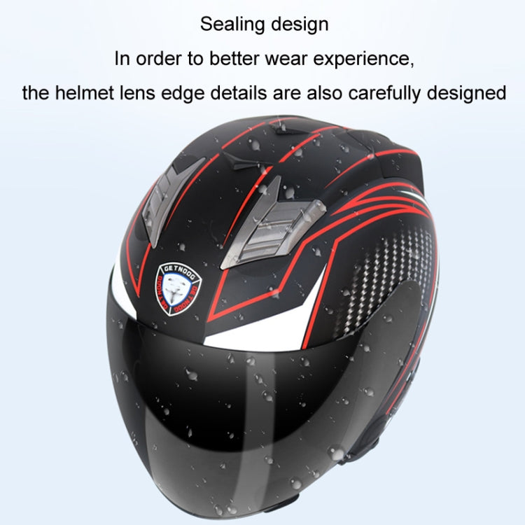 KUQIBAO Casco Motocicleta Bluetooth Doble Lente Confort