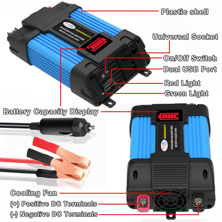 Solike Tech Inversor Vehicular Onda Sinusoidal 12V