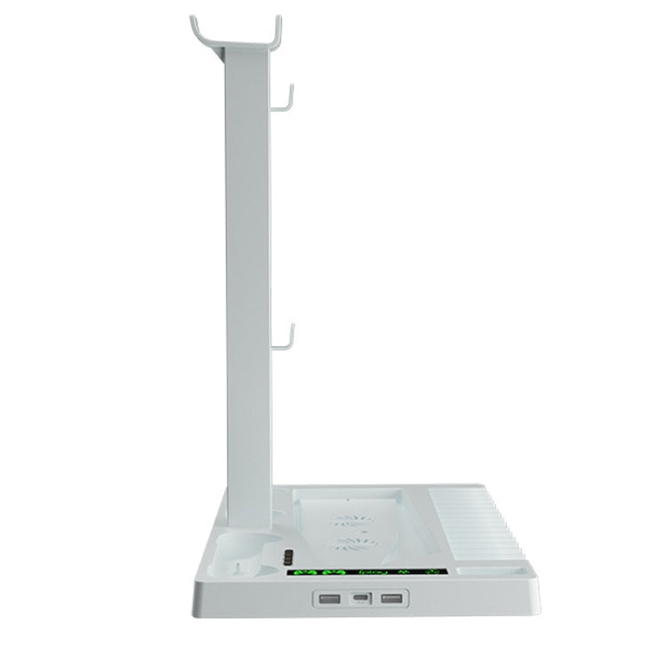 Iplay PS5 Ventilador de 9 Aspas Base Cargador con Estante de Discos