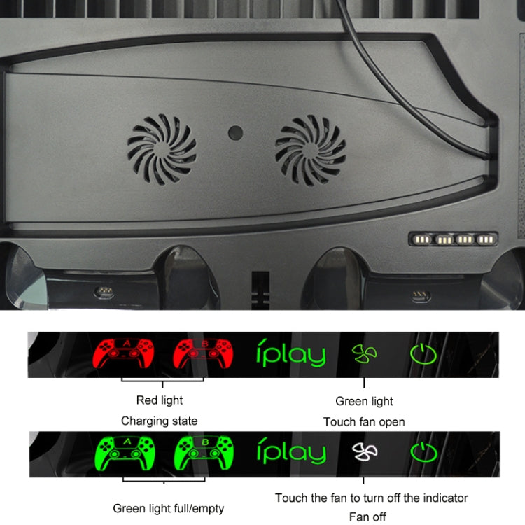 Iplay PS5 Base Ventilación Carga para Consola Juegos