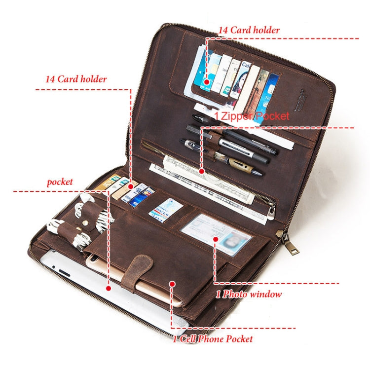 HUMERPAUL CL01 Estuche Cuero para Tablet Multibolsillos